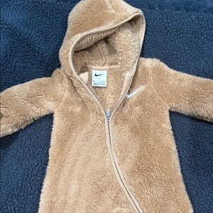 Nike Tan Fleece Hooded Onesie